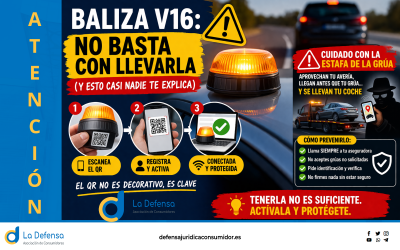 Baliza V16: no basta con llevarla (y ojo con las estafas cuando se avería tu coche)