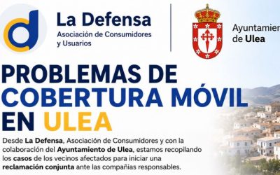 La Defensa inicia una reclamación colectiva por los problemas de cobertura móvil que afectan a Ulea
