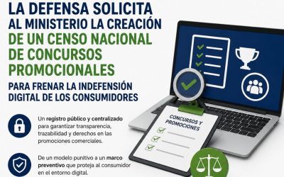 La Defensa solicita al Ministerio un Censo Nacional de Concursos Promocionales para proteger a los consumidores en el entorno digital