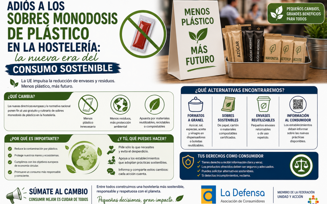 Sobres monodosis hosteleria